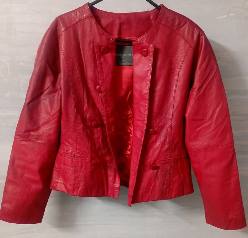 Red Leather Jacket | Winterwear