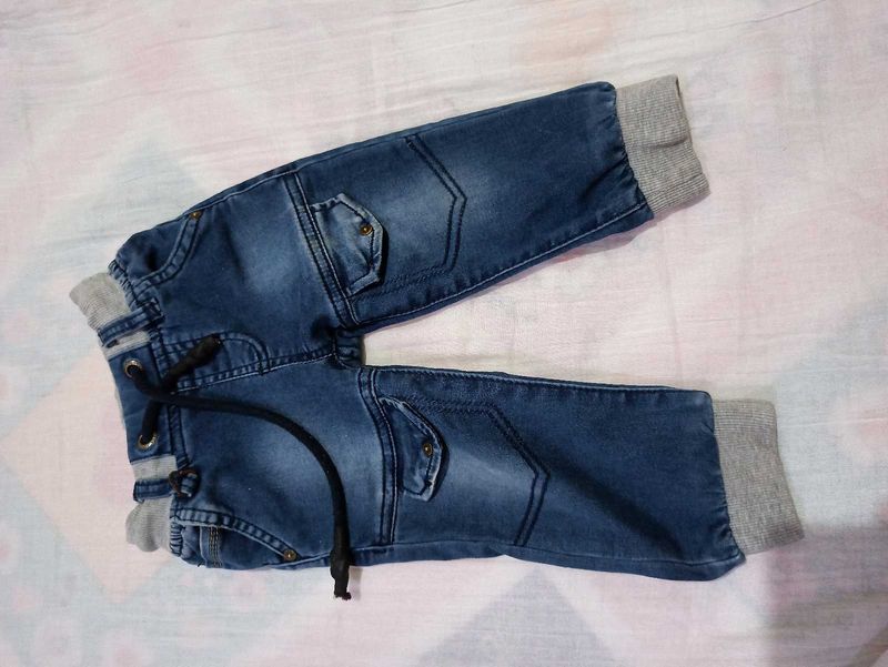 Toddler Blue Denim Joggers