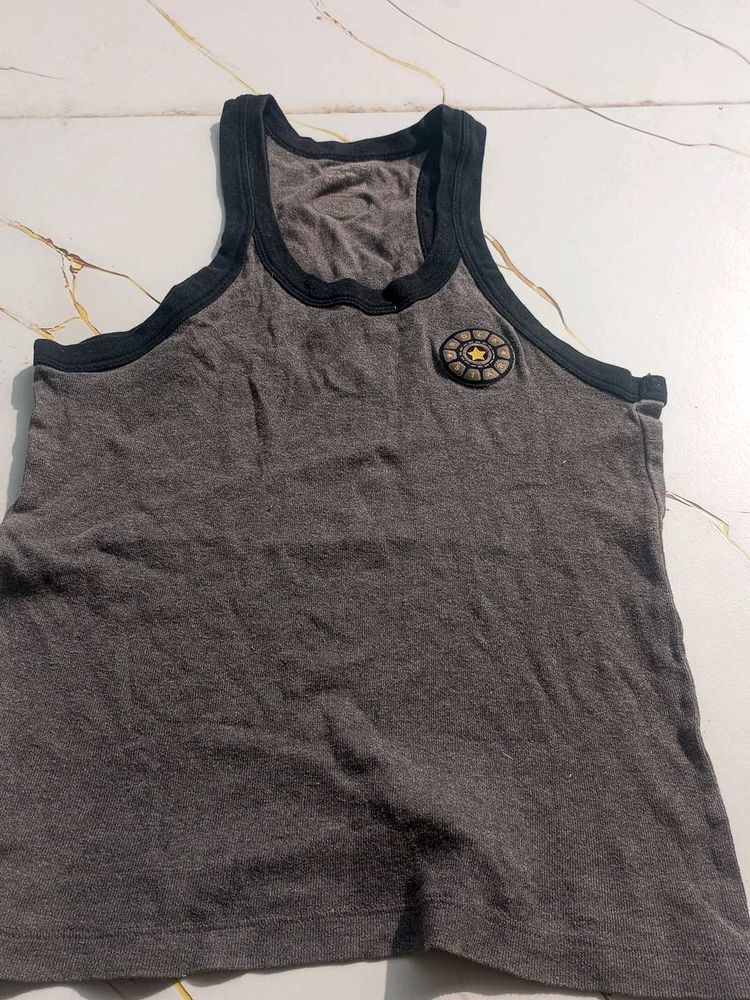 Gray Sleeveless Top