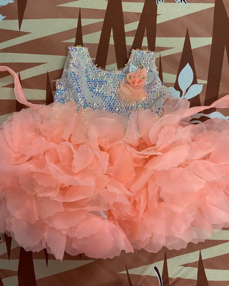 1 Time Used Pretty Baby Girl Frock 🧡