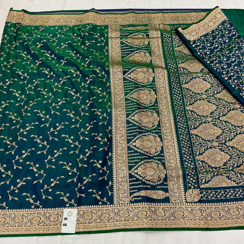 Banarsi Saree With Work Brocade Blouse