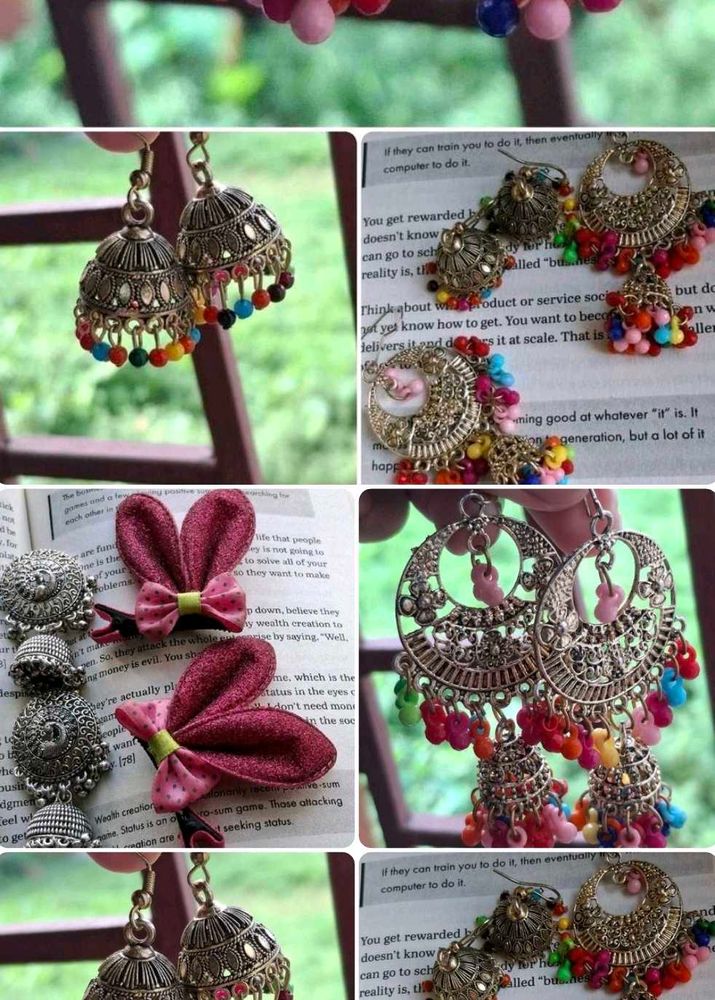 earrings of combo(3)+1pair clip🌷