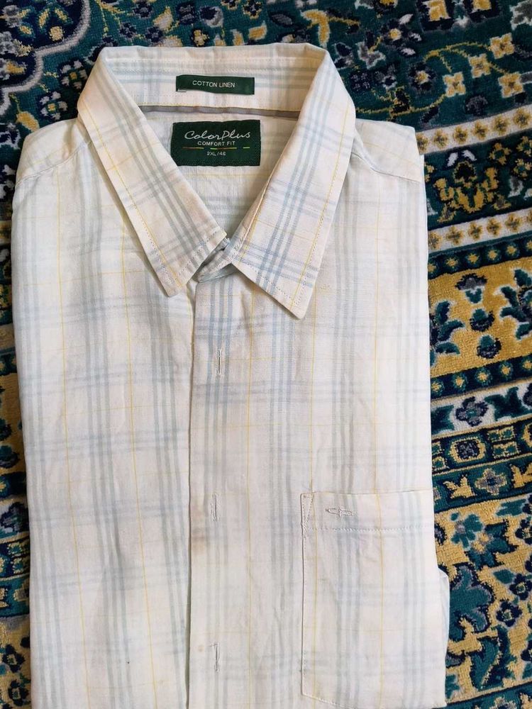 Color Plus Cotton Linen Shirt