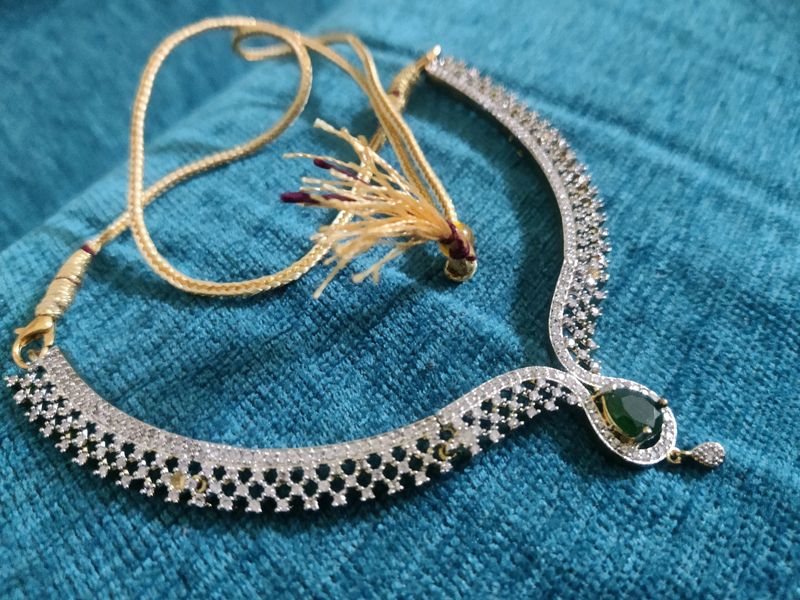 Studded 1 GM gold neck piece - Choker