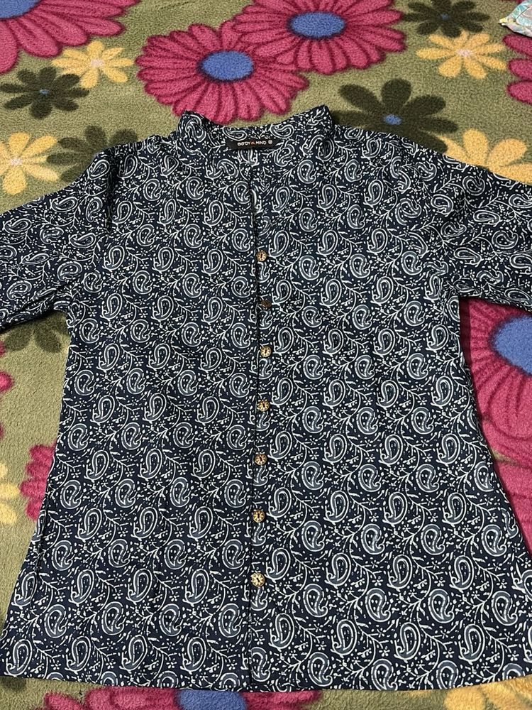 Paisley Print Button-Down Shirt