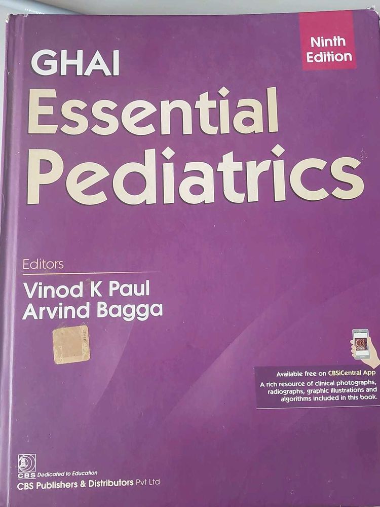 Ghai Essential Pediatrics 9th Edition