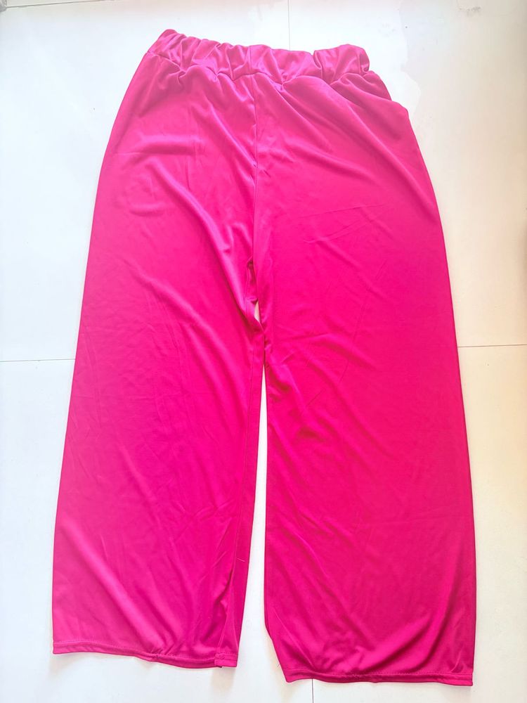 Magenta Wide Leg Palazzo Pants