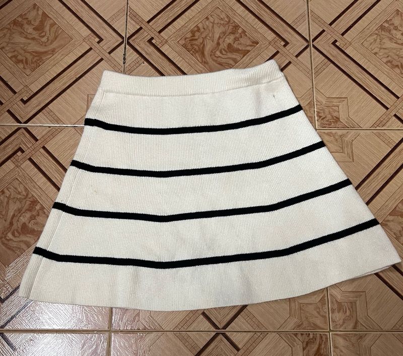 Zara Striped Mini Skirt