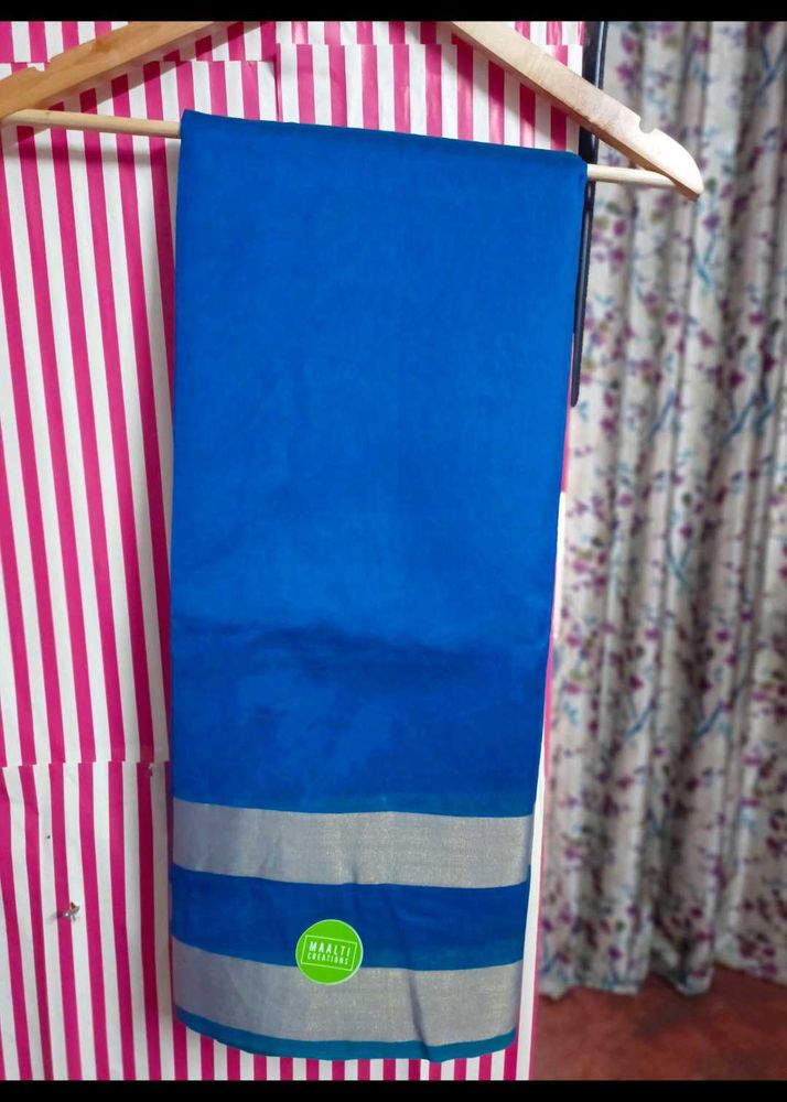 Blue Cotton Saree