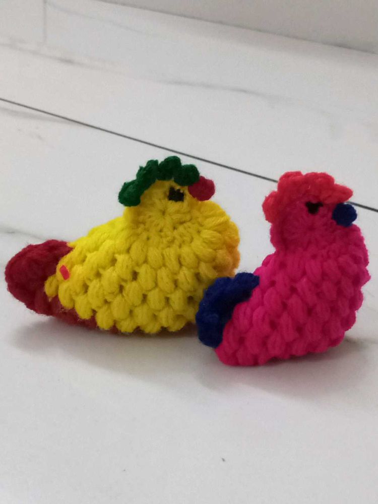 2 Crochet Duck Toy  . Keychain