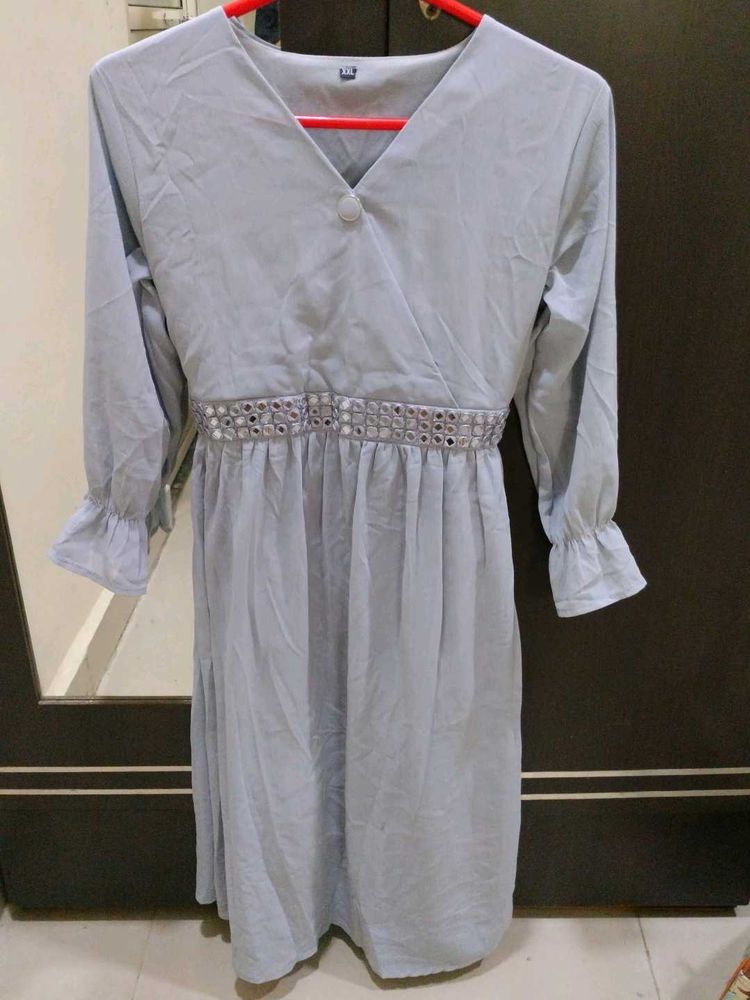 Grey Modest Dress
