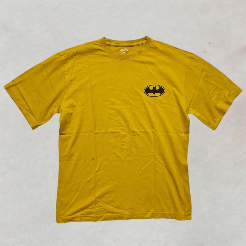Batman Print Yellow oversized t-shirt