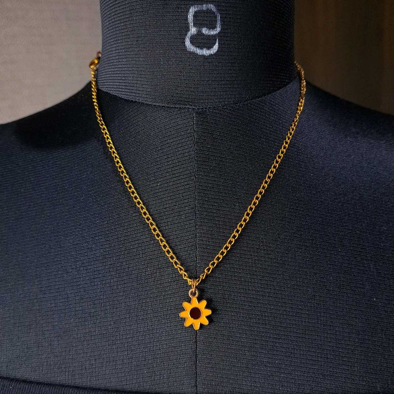 Sunflower Pendant Necklace