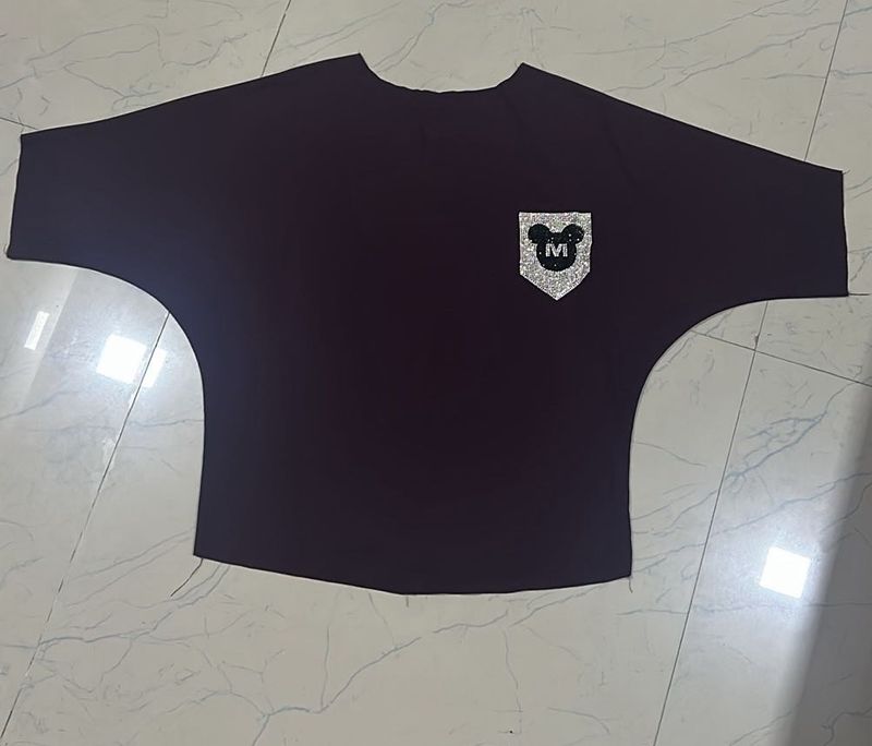 Batwing Sleeve Mickey Mouse Top