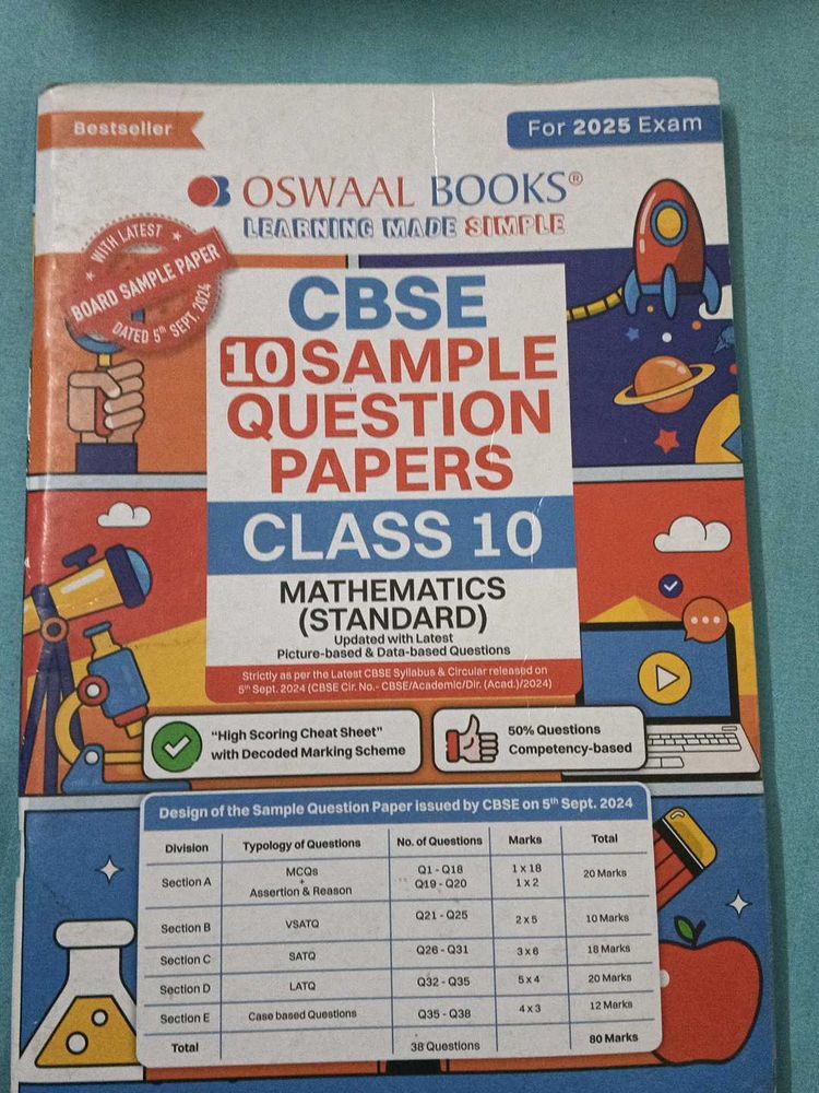 Class 10th Maths Sample Paper Book Of Oswaal