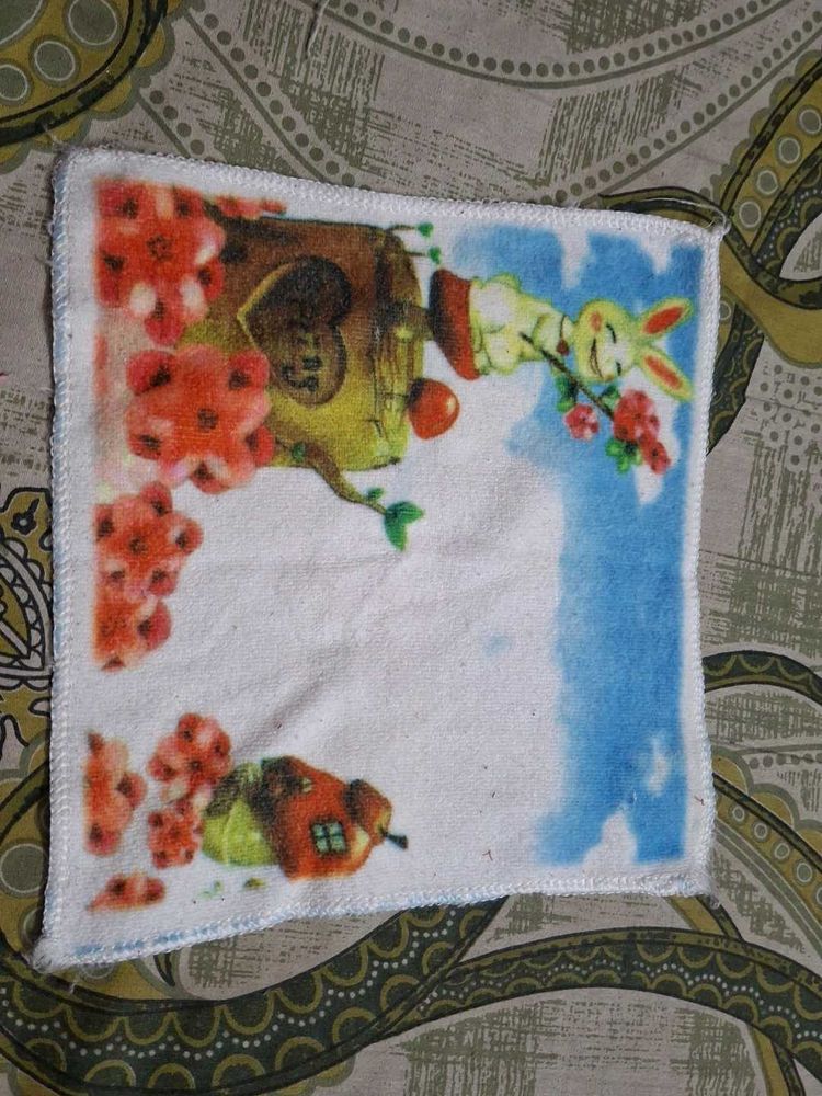 Trendy Cartoon Print Handkerchief | Soft &amp; Stylish