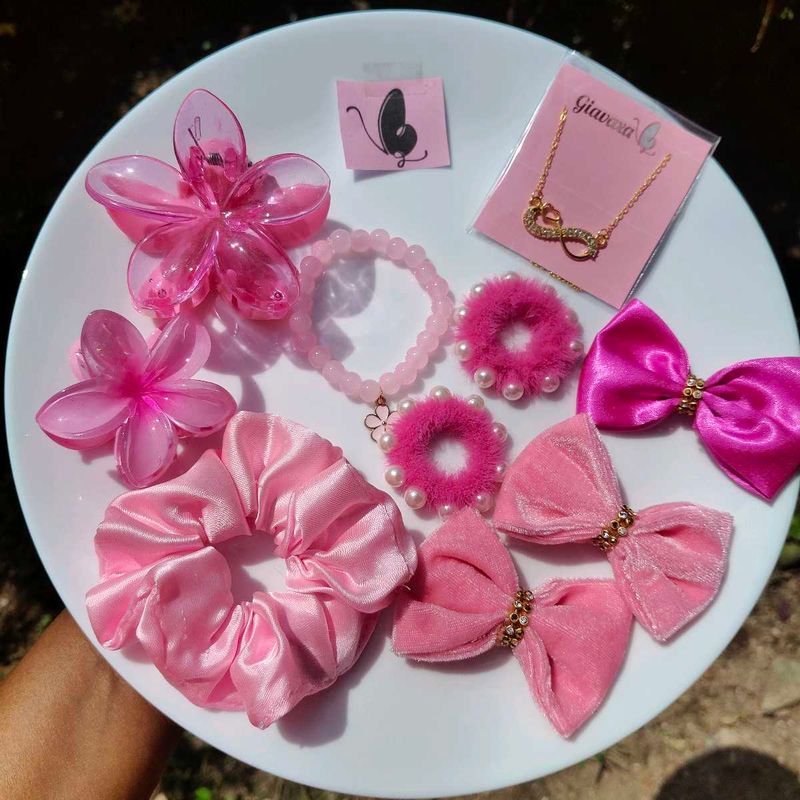 Pink Hair Accessory Set