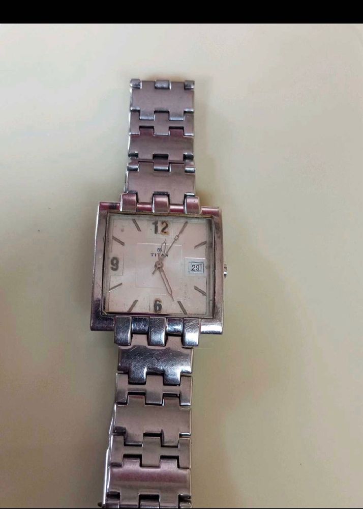 Titan Silver Watch