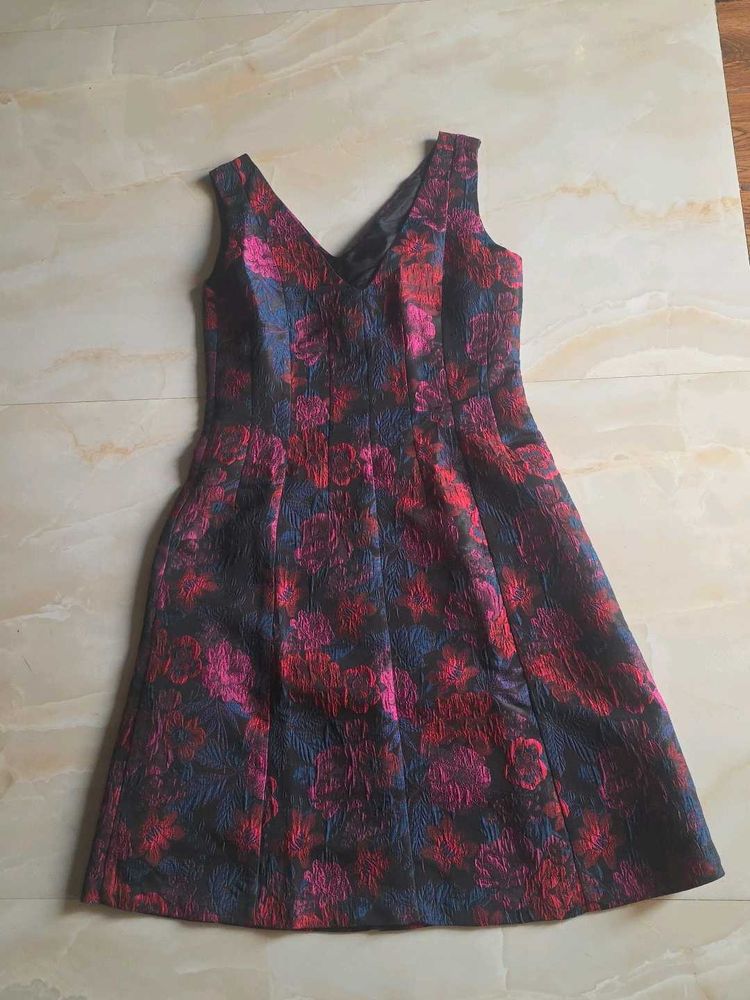 Floral Jacquard Fit &amp; Flare Dress