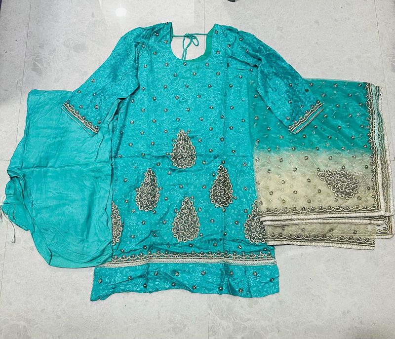 Very Beautiful Embroidered Suit With Salwar Dupata