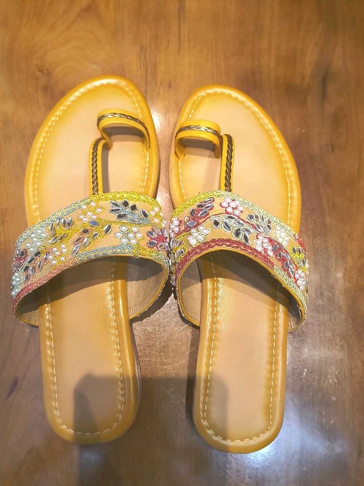 Embroidered Flats &amp; Sandals