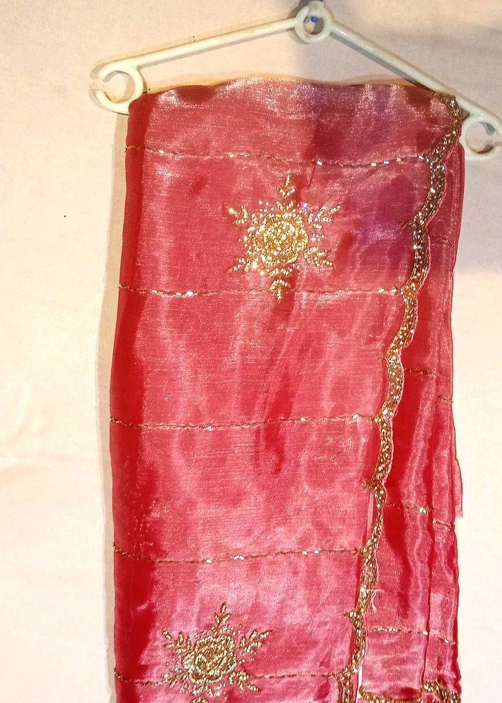 Pink heavy Saree