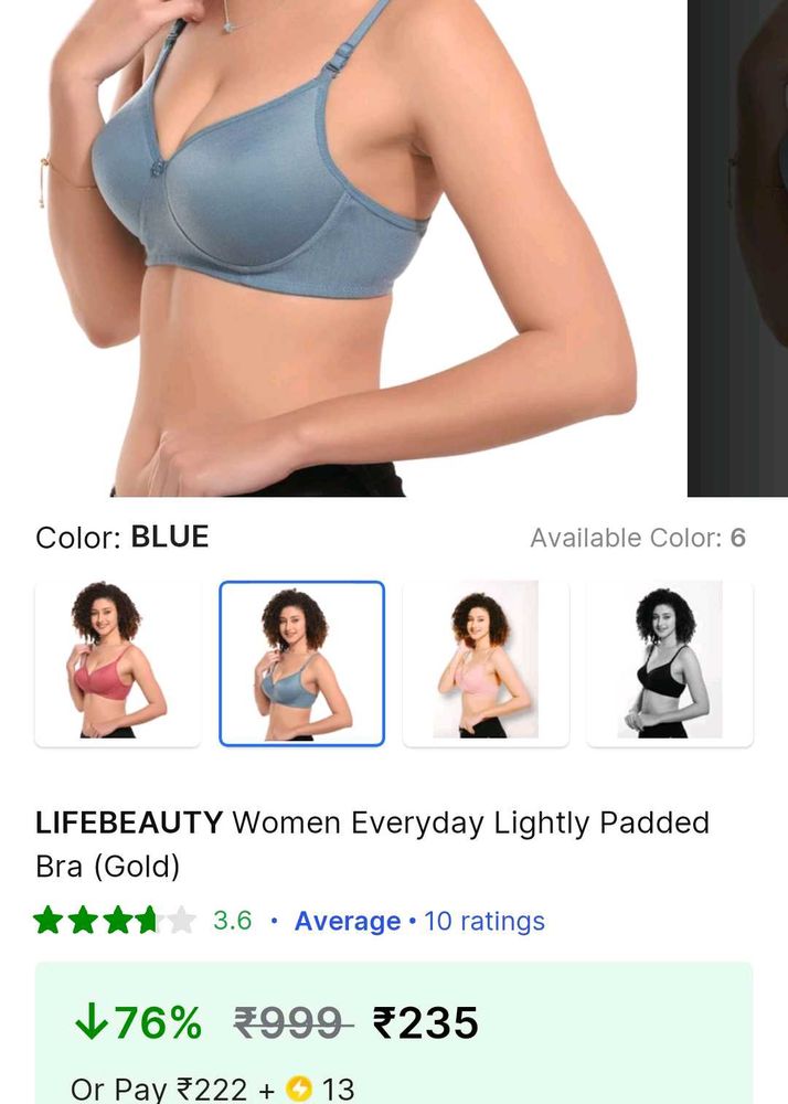 LIFEBEAUTY Lightly Padded Bra