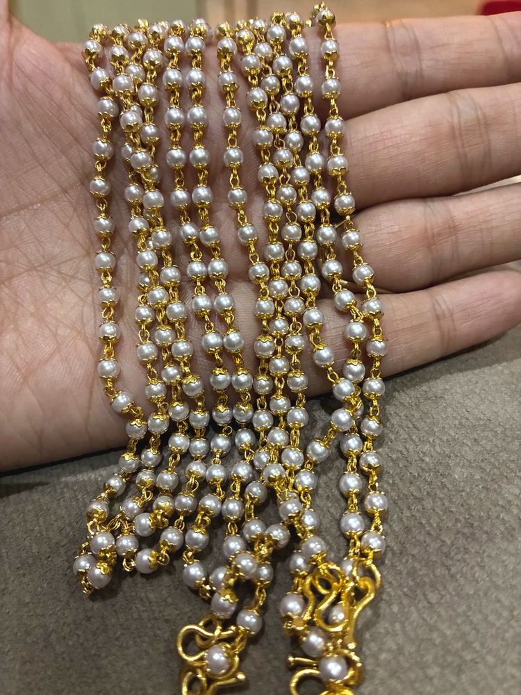 Pearl &amp; Gold Tone chain
