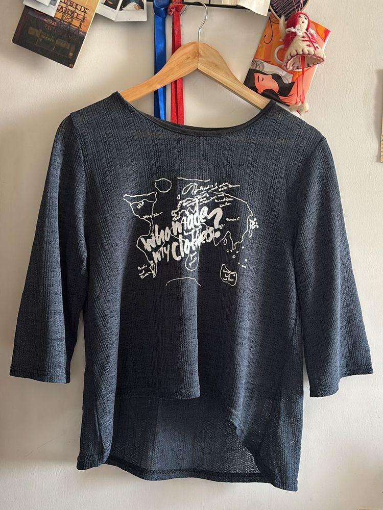 Oversized Cute Sheer Top