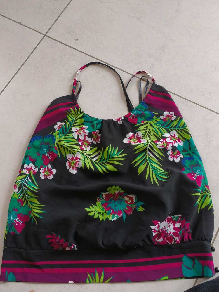 Floral Print Beach Wear Top