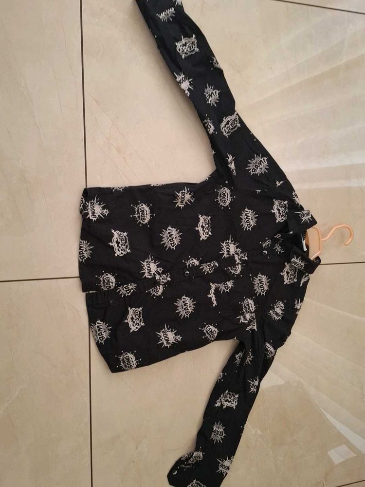 Printed Long Sleeve Shirt