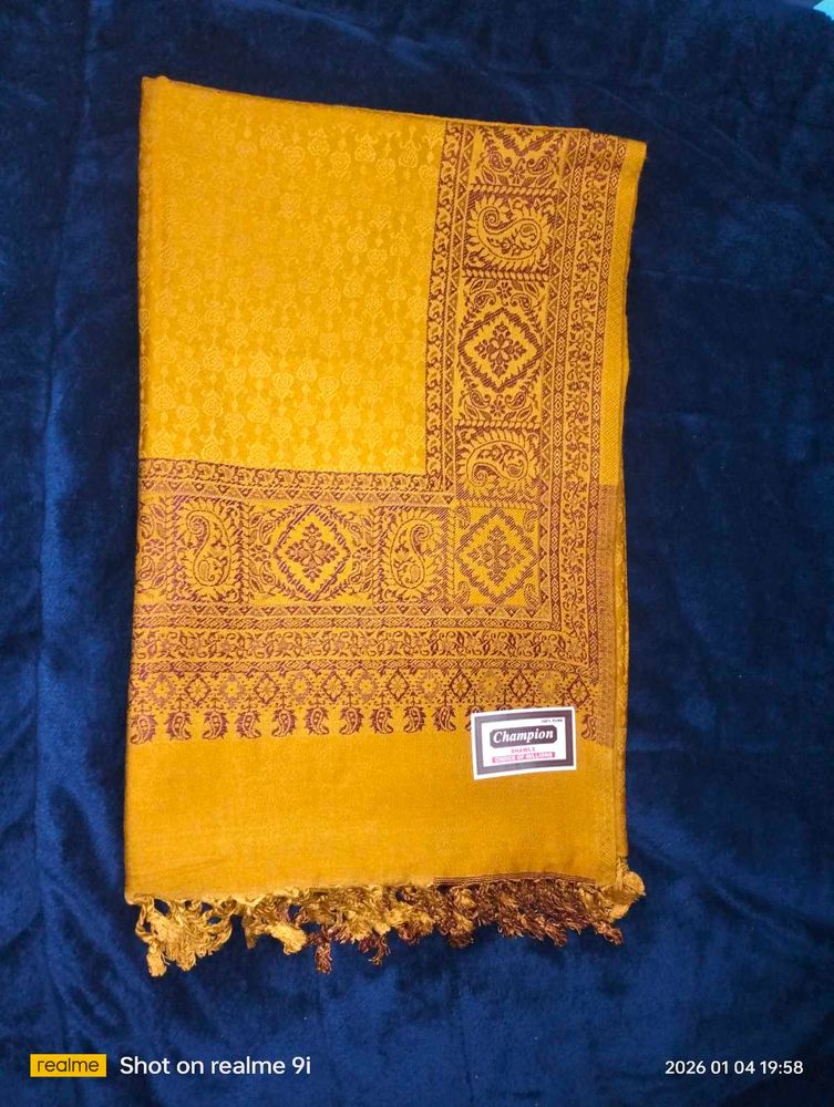 mustard luxury shawl