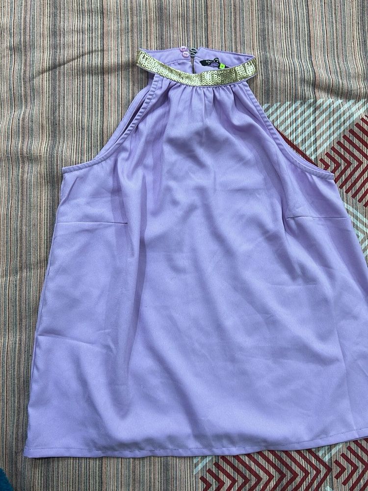 Lilac Halter Neck Top