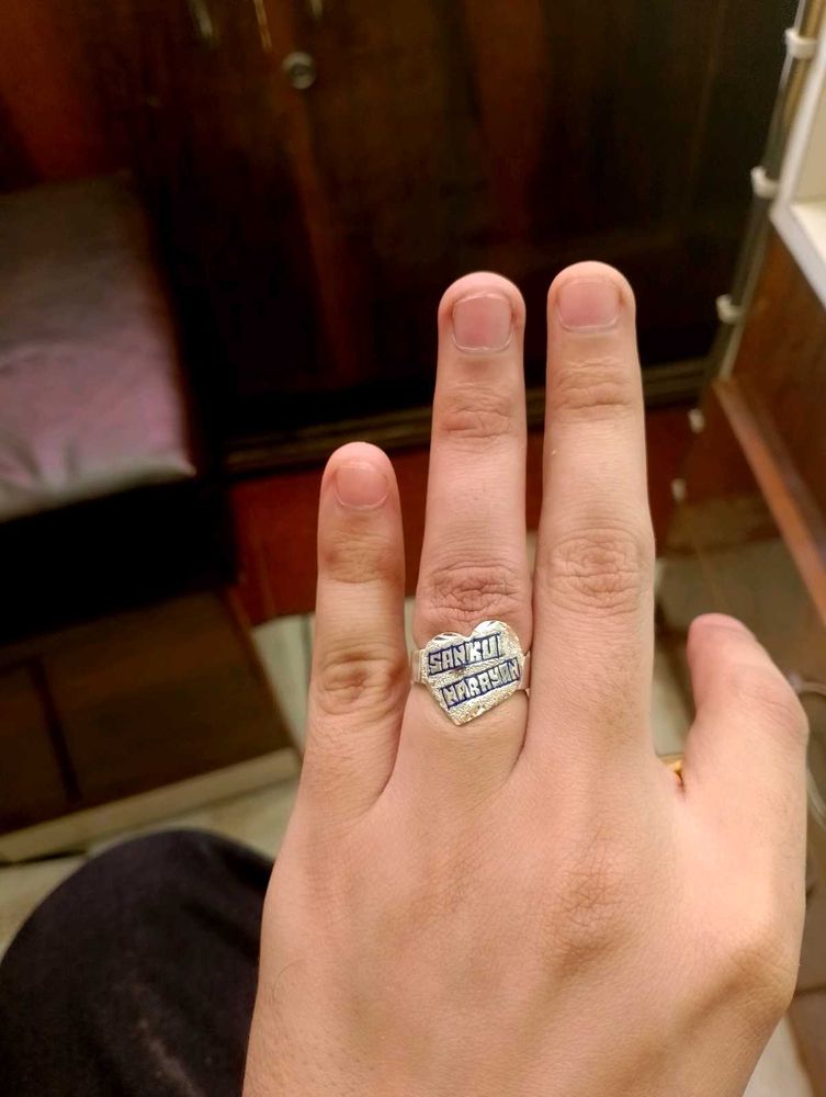 Customize Name Ring Pure Silver