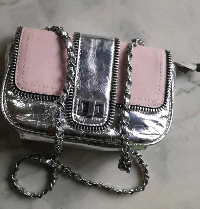 silver and pastel mini party bag