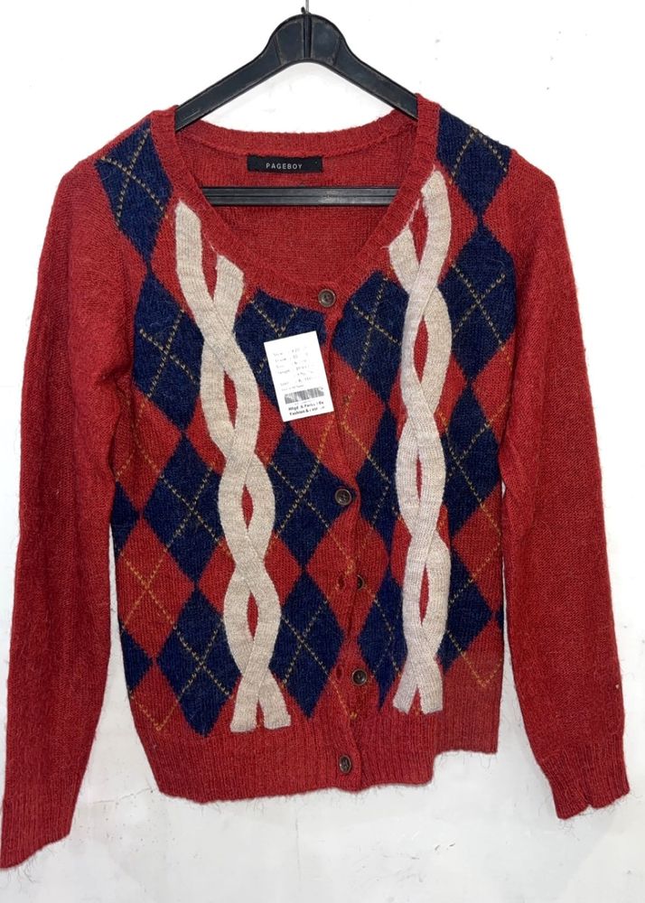 PAGEBOY Argyle Cardigan