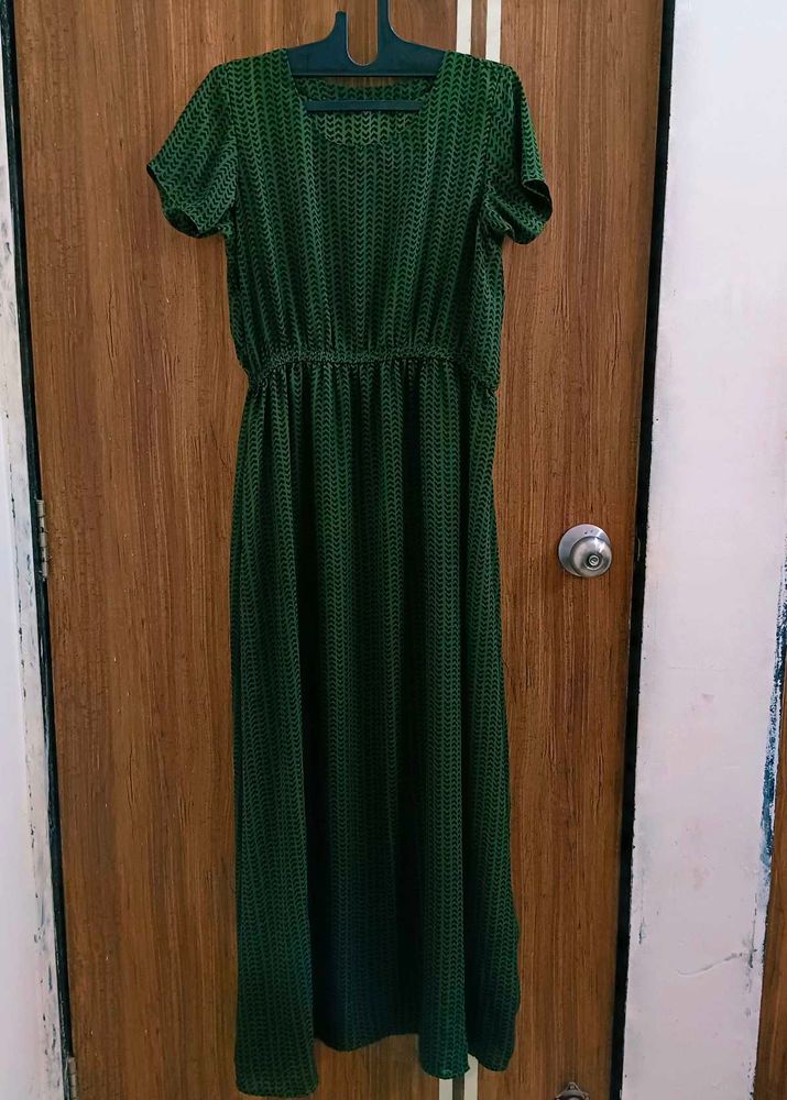 Bottle Green Maxi Gown