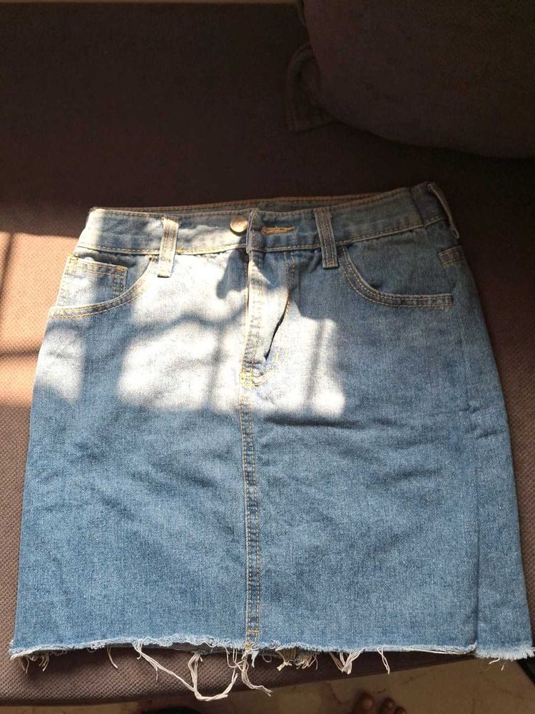 Denim Mini Skirt