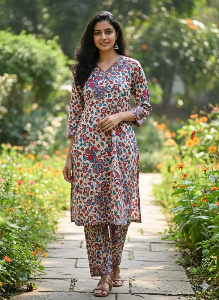 Floral Print Kurta