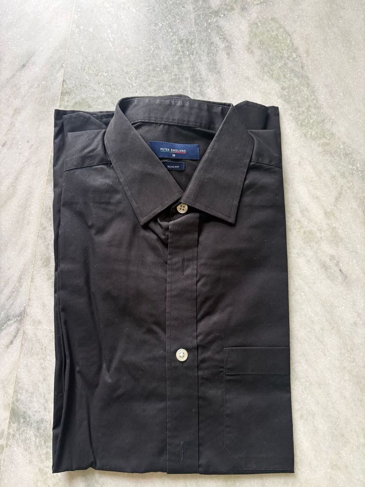 Peter England Black Shirt