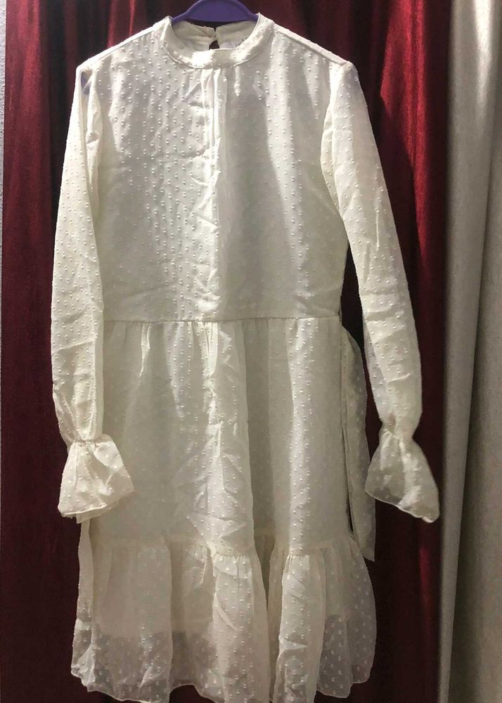 White Georgette Frock.
