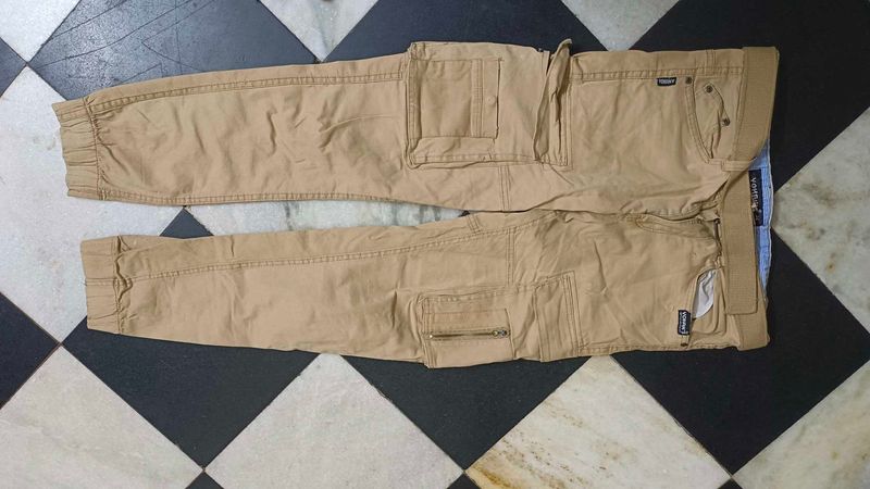 Khaki Cargo Joggers