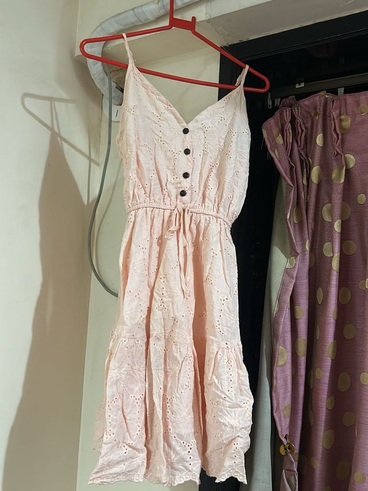 Blush Pink Eyelet Sundress