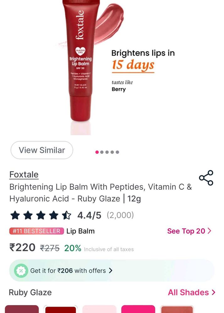 Foxtale Brightening Lip Balm