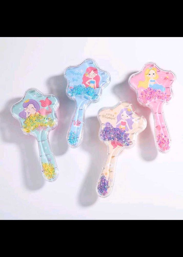 Mermaid Glitter Hairbrushes And Baby Assesrioes