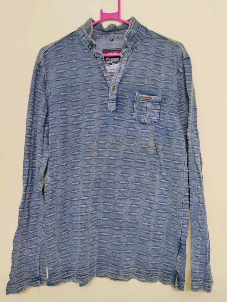 Mens Full Sleeve Collar Tshirt