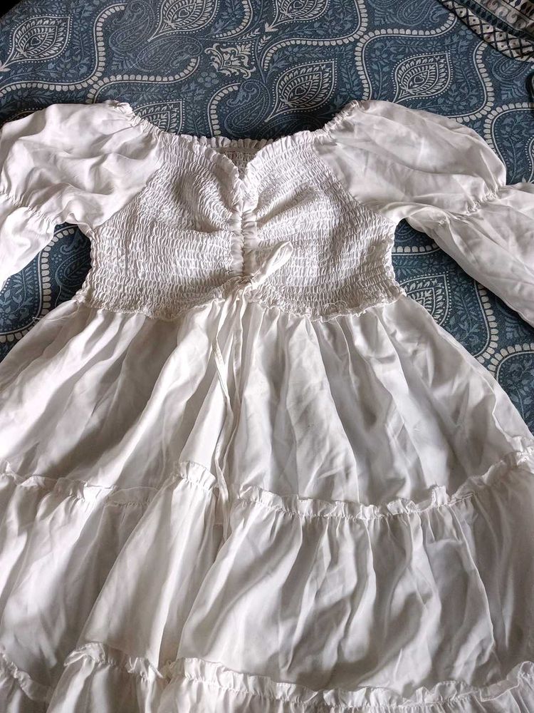 White Tiered Dress