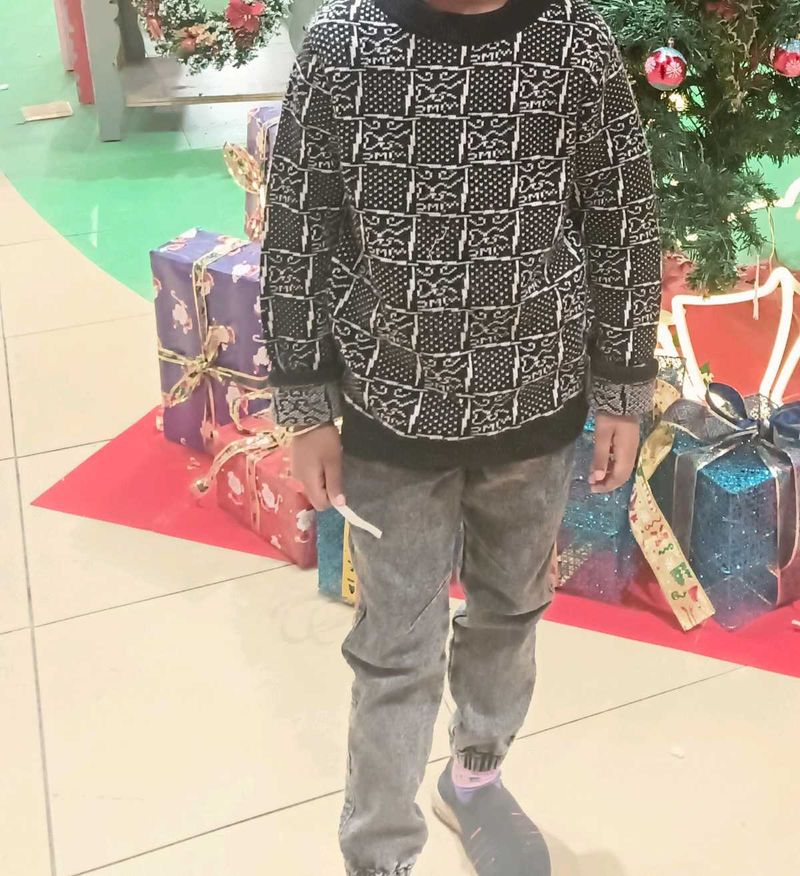 Boys Black &amp; White Sweater