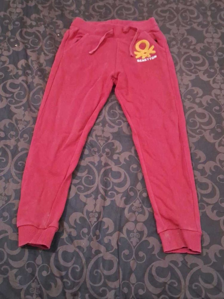 Benetton Kids Red Track Pants