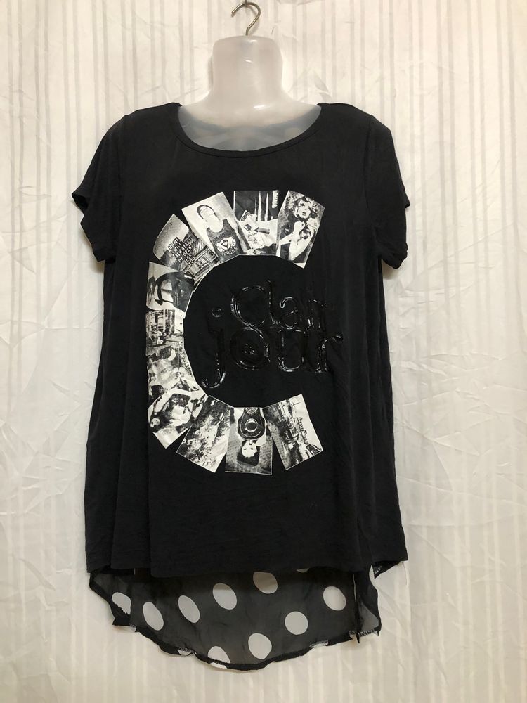 Black Short Sleeve Top